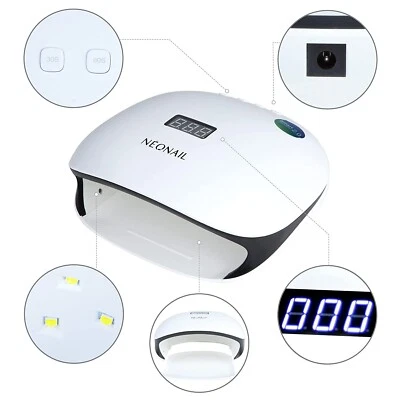 NEONAIL Lampe LED 36W/48 mit Display LCD weiß für UV Nagellack TOUCH Maniküre