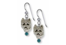 Westie Earrings Jewelry Sterling Silver Handmade West Highland White Terrier Ear