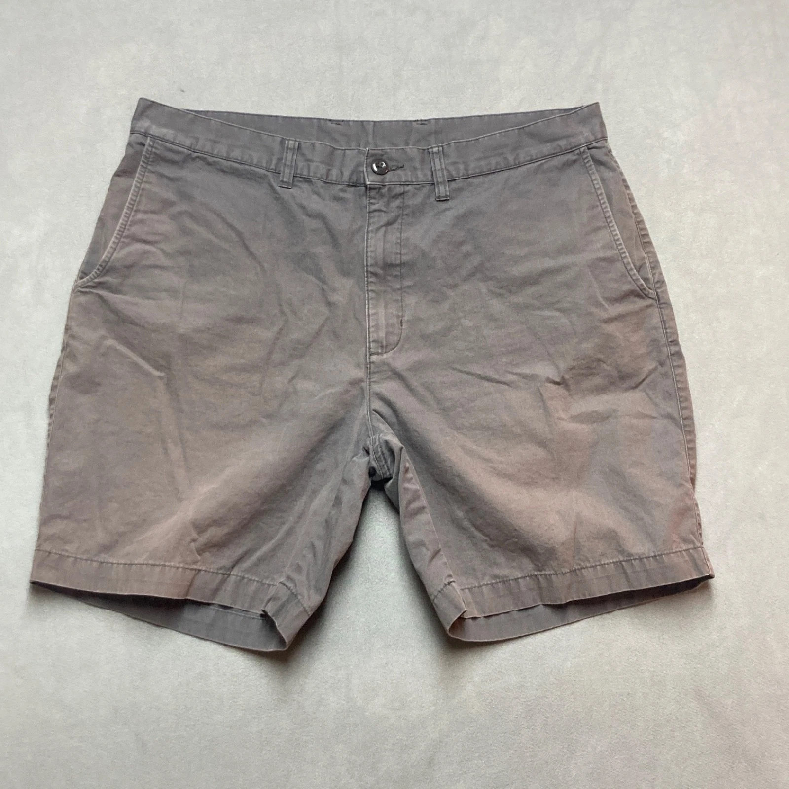 Patagonia Shorts Mens 36 Gray Organic Cotton 8" Inseam Sun Faded Hiking Outdoor