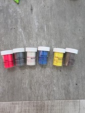 6 Embossing Powder Graphic Rubber Stamp Co. 0.5oz Bronze Silver Red Blue White 