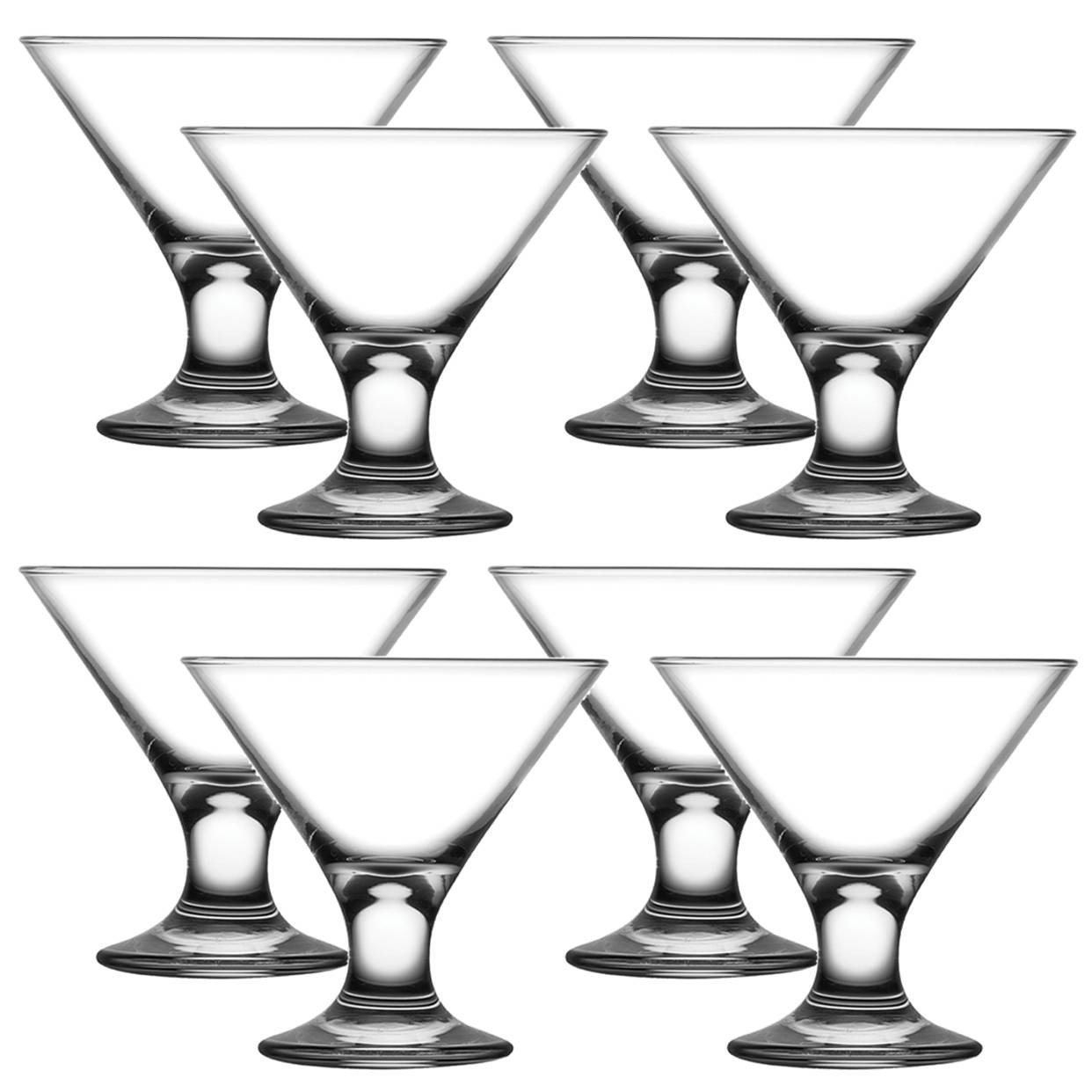 Ice Ville Footed Glass Ice Cream Dessert Bowls