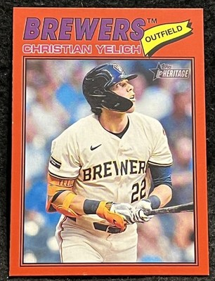 2026 Topps Heritage - Red Border - #332 - Christian Yelich
