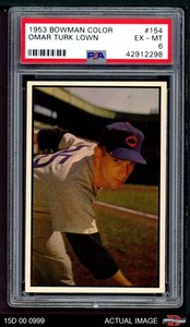 1953 Bowman #154 Turk Lown Cubs PSA 6 - EX/MT