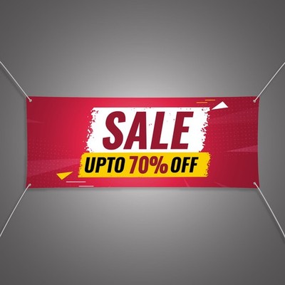 SALE UPTO 70% OFF Banner 13oz Vinyl | Ready-Made Indoor Outdoor Business Sign