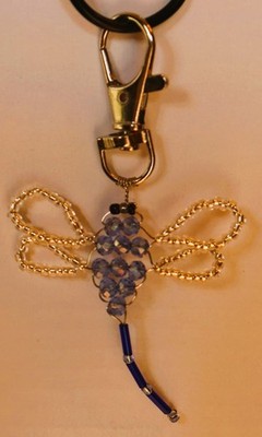 Handcrafted Beaded Dragonfly Charm