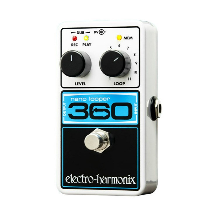 Педаль петлителя Electro Harmonix Nano Looper 360 с звуковым сигналом от источника питания