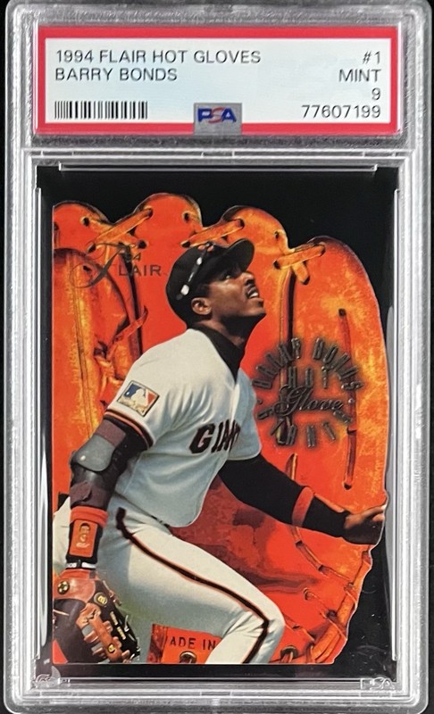 1994 Flair Hot Gloves Barry Bonds #1 | PSA 9 Mint |