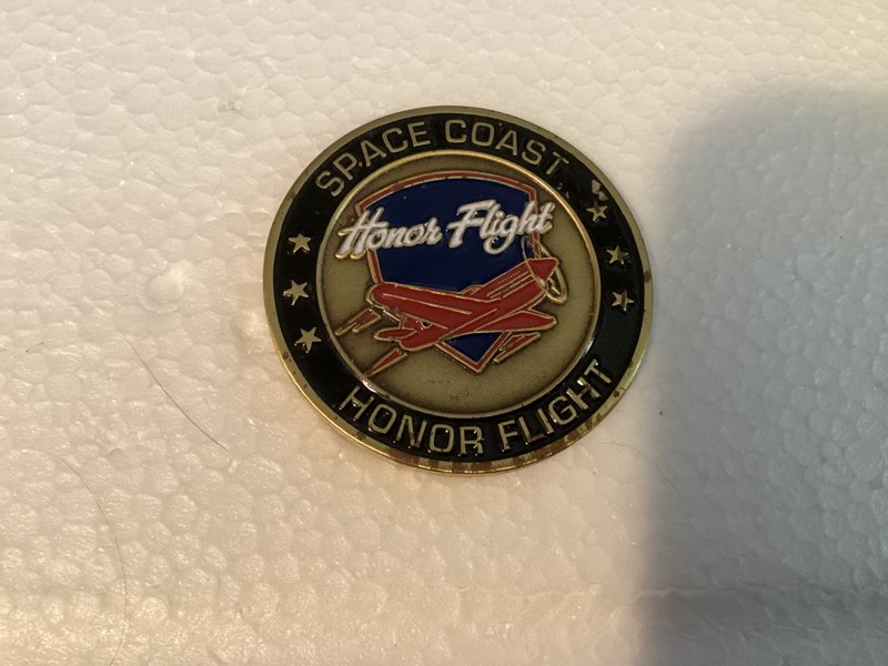 Space Coast Honor Flight Gold 1 1/2”  Coin Marker  Commemorative