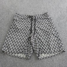 Patagonia Board Shorts Mens 34 Gray Geometric Swim Trunks Quick Dry Surf Beach