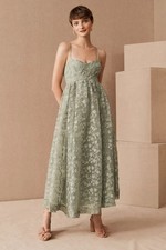 Anthropologie BHLDN Isadora Organza Midi Dress Size 12
