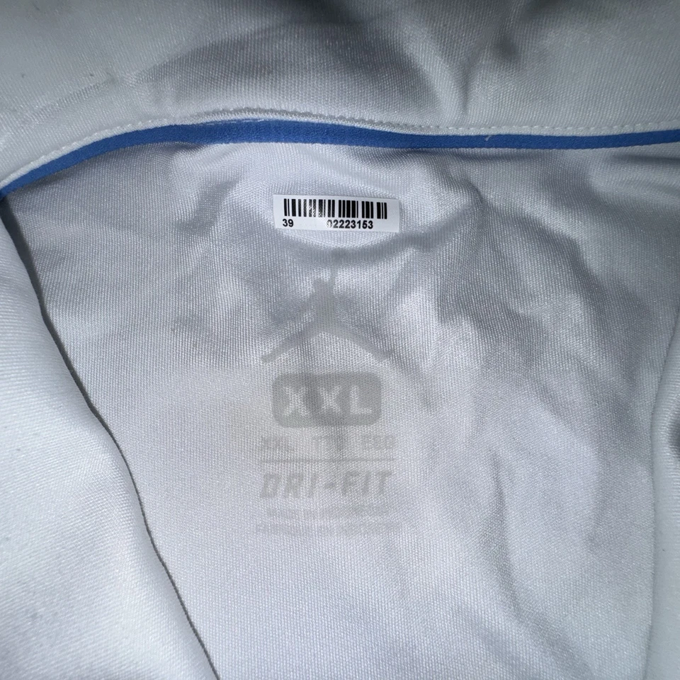 Nike Air Jordan UNC Tacones Alquitranados Polo Para Hombres 2XL Carolina Rayas Golf Dri Fit Foto 4 de 4