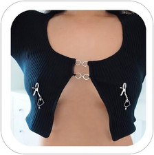 2Pcs Body Jewelry Non Piercing Adjustable Nip...