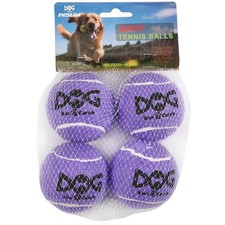 Squeaky Dog Balls - Squeaky Tennis Balls for Dogs, Purple  Small - 2.0'', 4P...