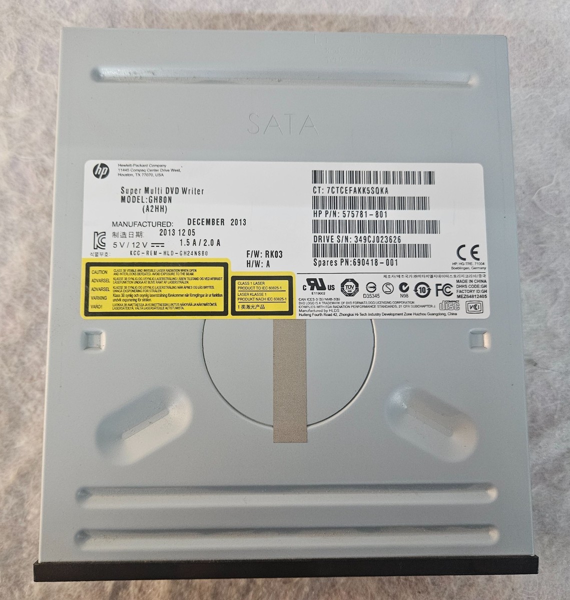 HP GHB0N SATA Super Multi DVD Writer Internal Optical Drive HP