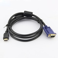 HDMI GOLD MALE TO VGA HD-15 MALE Cable 10FT 3M 1080P for PC DVD HDTV 3M