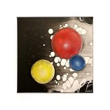 N. Rönsch Original Gemälde Bild SERIE "TRIAS" MODERN Abstrakt Unikat 3ocm X 3ocm