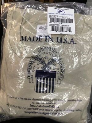 #ad SHIRT CREW NECK 100% COTTON MILITARYNSN 8420 01 546 1481 LARGE $19.99