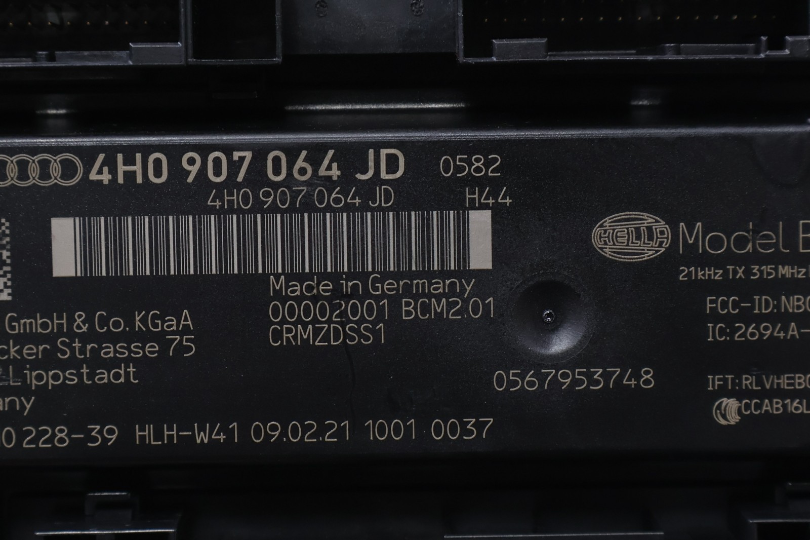 Audi R8 2021 Body control module P/N 14781