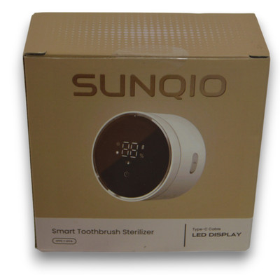 SUNQIO Smart Toothbrush Sterilizer UVC UVA LED Display USB Type-C NIB