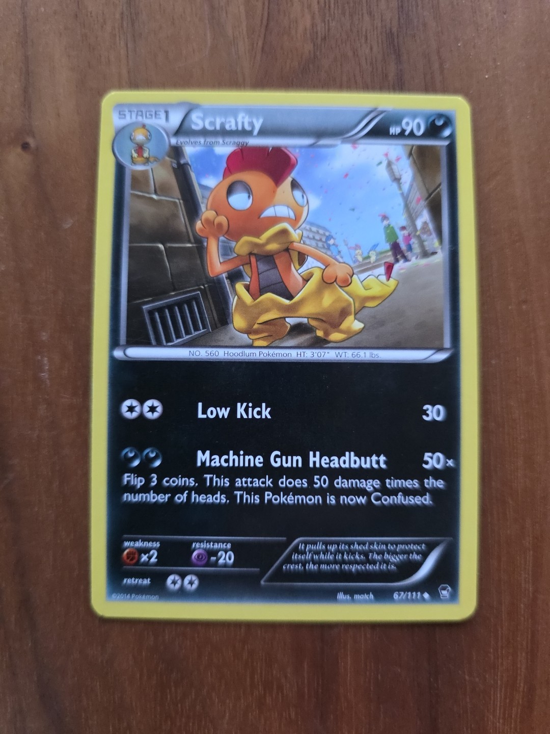 Scrafty 67/111 - PL - XY Furious Fists Pokemon Card
