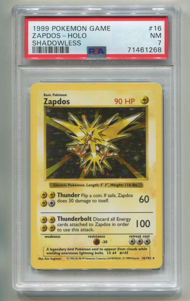 Zapdos 016/102 Base Set (Shadowless) for sale | eBay