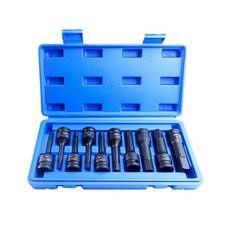 Set di 10 punte per avvitatore a percussione 1/2 pollice, H5 - H19 esagono interno Impact bit