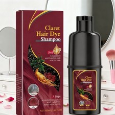Gentle and Easy 3 in 1 Claret Hair Dye Shampoo Color Changing Moisturizing Shiny