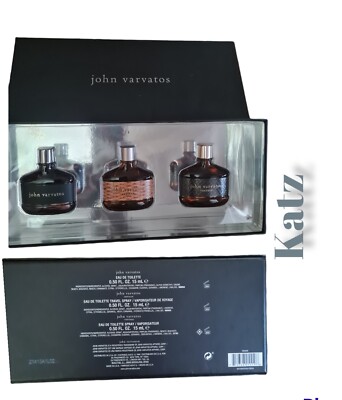 JOHN VARVATOS Gift Set 3 x 0.5 Oz EDT Splash JOHN VARVATOS, VINTAGE, ARTISAN MEN