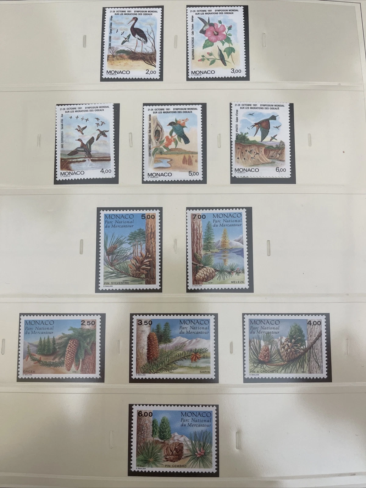 Timbres Monaco Neuf Lindner No.186 1991 Page 160