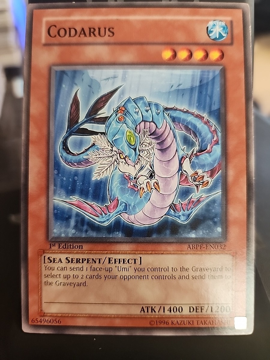 yugioh water cards Codarius - 1st Edition - Yugioh Water Monster