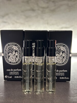 3x Diptyque Eau Rose Eau De Parfum Sample Spray 0.06 oz LOT OF 3