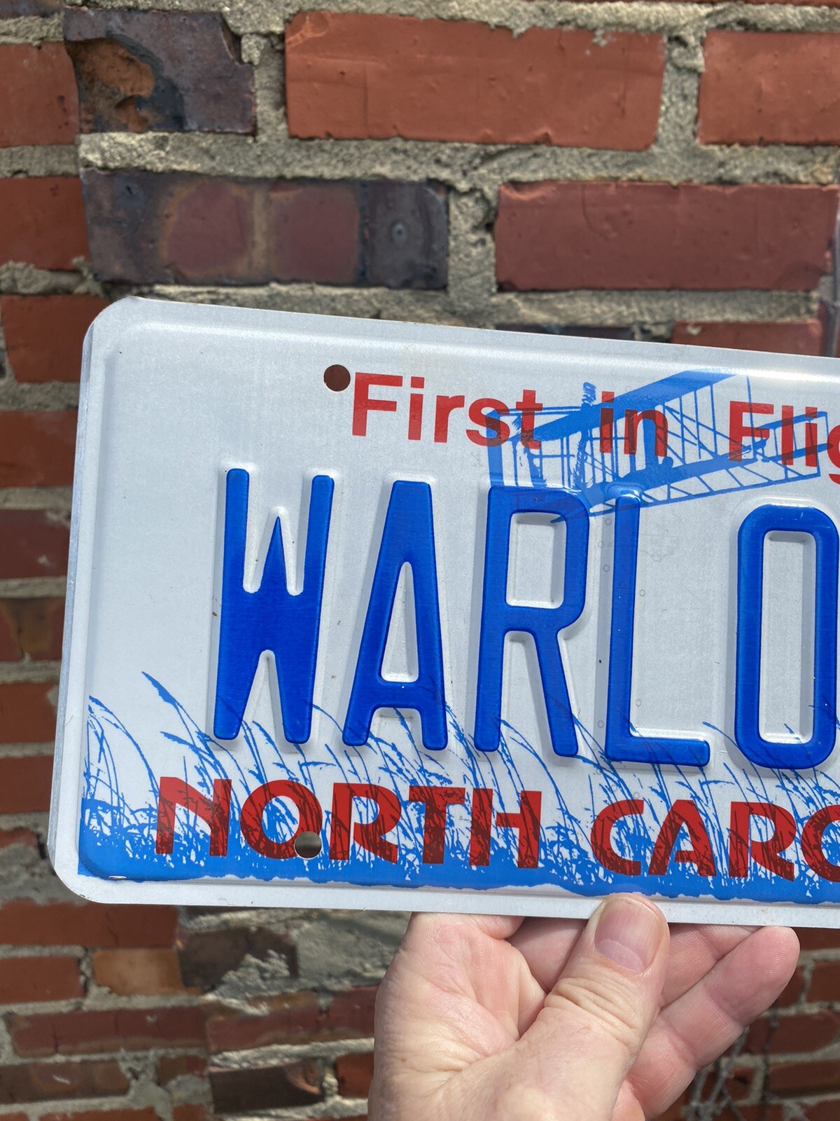 WARLORD North Carolina Vanity License Plate Nice Unused Law Drug Cop ...