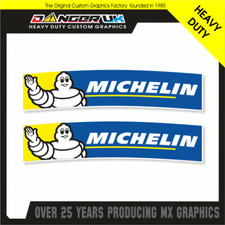 MOTOCROSS MX CURVED FENDER MUDGUARD HELMET STICKERS MICHELIN