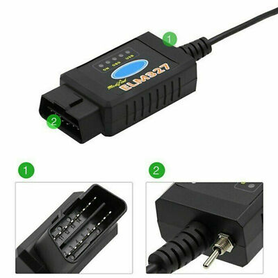 Forscan USB FTDI ELM327 Diagnostic Tool with Switch OBDII For Ford Mazda Scan T