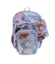 The Little Mermaid Movie 5 Piece Backpack Set with Lunch bag and Case NEW
