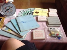 Lot Of School Teacher Reading Booklets And Flash Cards