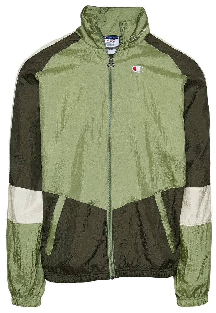 Champion Jacket Windbreaker Full Zip Green New With Tags Mens Large Coat RARE