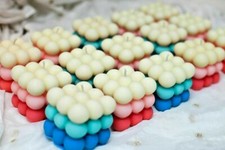 Bubble Cube Ombre Candle, 3 Tone, pure soy wax 24-30 hrs. No black soot