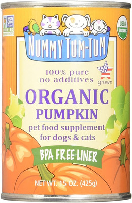 AONELAS Organic Pumpkin for Dogs & Cats, 15 Ounce (Pack of 12)