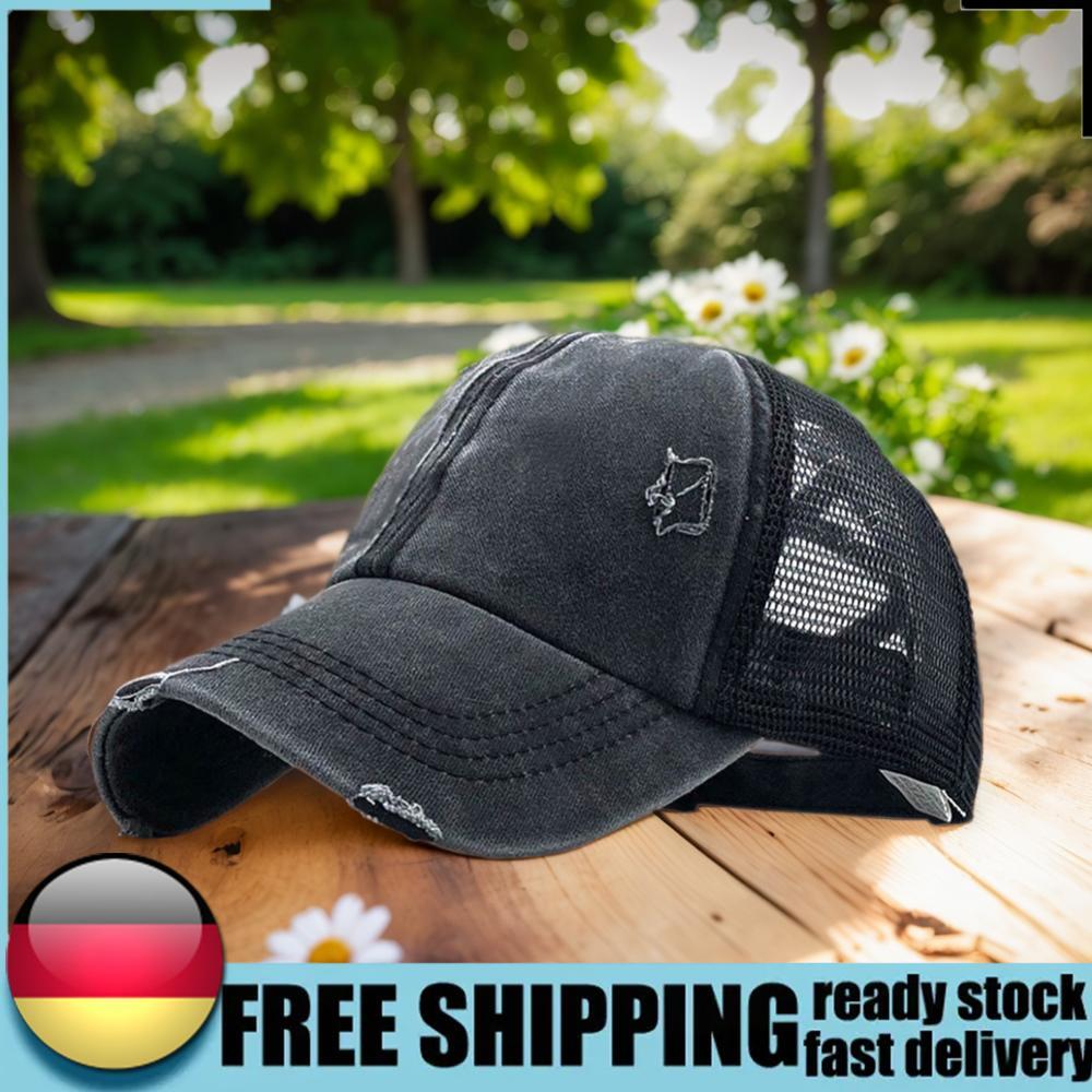 PONY Criss Cross Hat Trucker Cappello a Rete Traspirante Alta Coda di Cavallo Berretto da Baseball per Donna