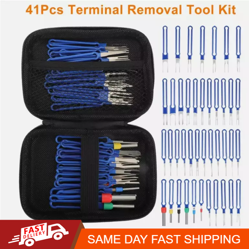 41X Pin Extractor Tool Terminal Removal Kit Ejector Connector Set With Bag