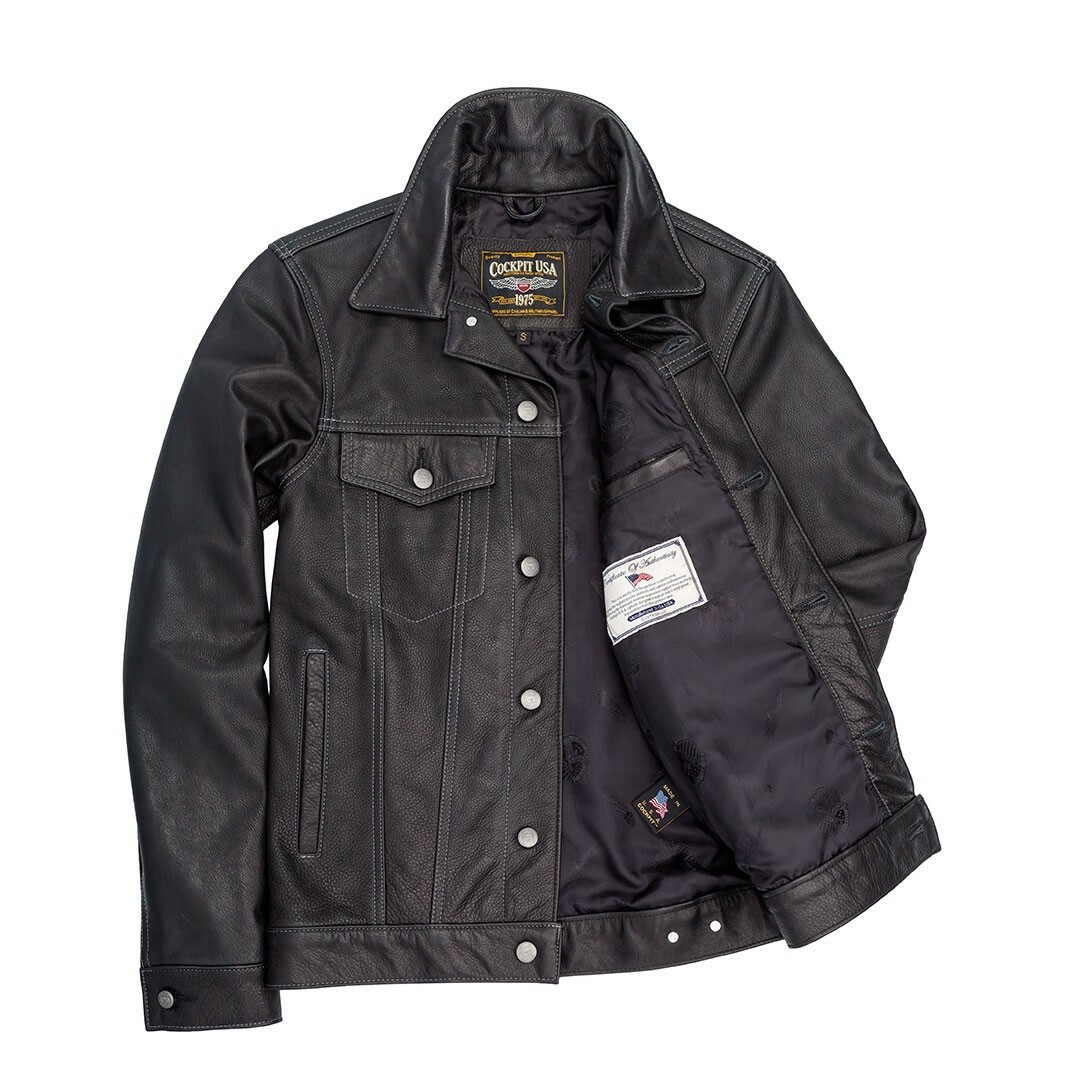 Cockpit Usa Mens Leather Field Jacket COCKPIT USA Calfskin Leather