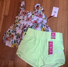 Girls lot of 2 Justice Shorts Shirt Size:10 NEW/NWT