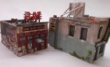 Downtown Deco O Scale Building 2 Kit Combo Jiggles & Giggles + Rat Hole Punk NIB