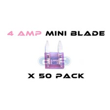 50 PACK 4 AMP ATS/ ATC MINI BLADE 12V AUTOMOBILE FUSE - FREE SAME DAY SHIPPING