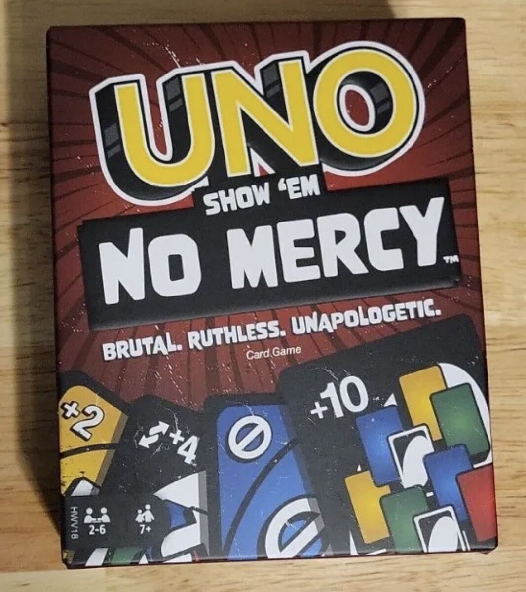 UNO Show Em NO MERCY Card Game New Sold Out TikTok 2023 IN HAND SEALED  194735220809