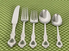 Wallace Spode CHRISTMAS TREE Stainless OffWhite 18/10 Flatware SMART CHOICE
