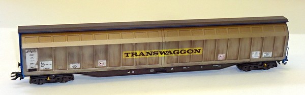 "MäRklin H0 47349-03 Schiebewandwagen Habins 12 Transwaggon \"Gealtert\" Neu + Ovp"-image