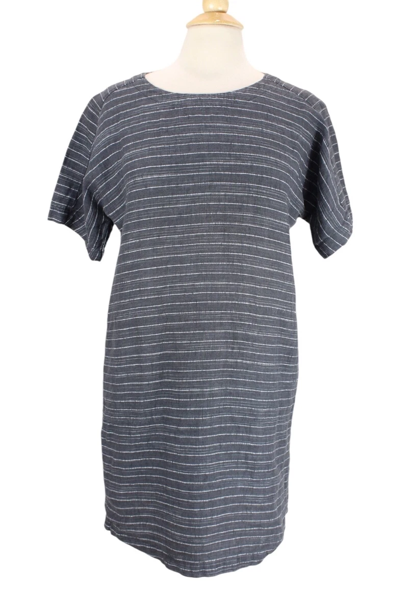 chinese dress ladies Organic Linen Gauze Multistripe Dress  Eileen Fisher Renew