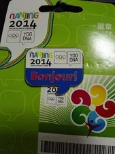 2014 NANJING YOUTH OLYMPIC GAMES OFFICIAL HELLO BONJOUR PIN